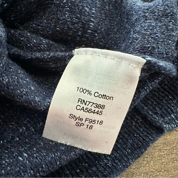 J Crew Factory Mens Medium 100% Cotton Blue Crewneck Sweater Pullover Career M - Picture 4 of 4